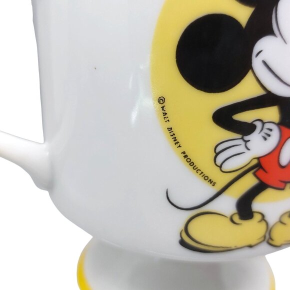 Walt Disney Productions Japan Mickey Mouse Footed Mug Cup Vintage 1970s - Picture 2 of 9